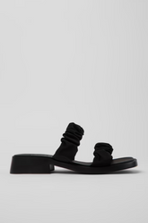 Sandalia Dana Tela Fruncida Negro