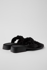 Sandalia Dana Tela Fruncida Negro